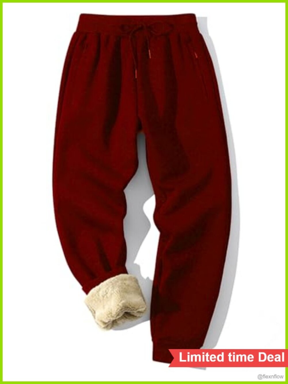 Men's Thermal Fleece Jogger Pants Sherpa Lined Sweatpants Warm Thick